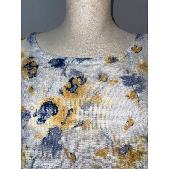 J.Jill Linen Gauze Floral Tunic Blouse size XL - Picture 2 of 9
